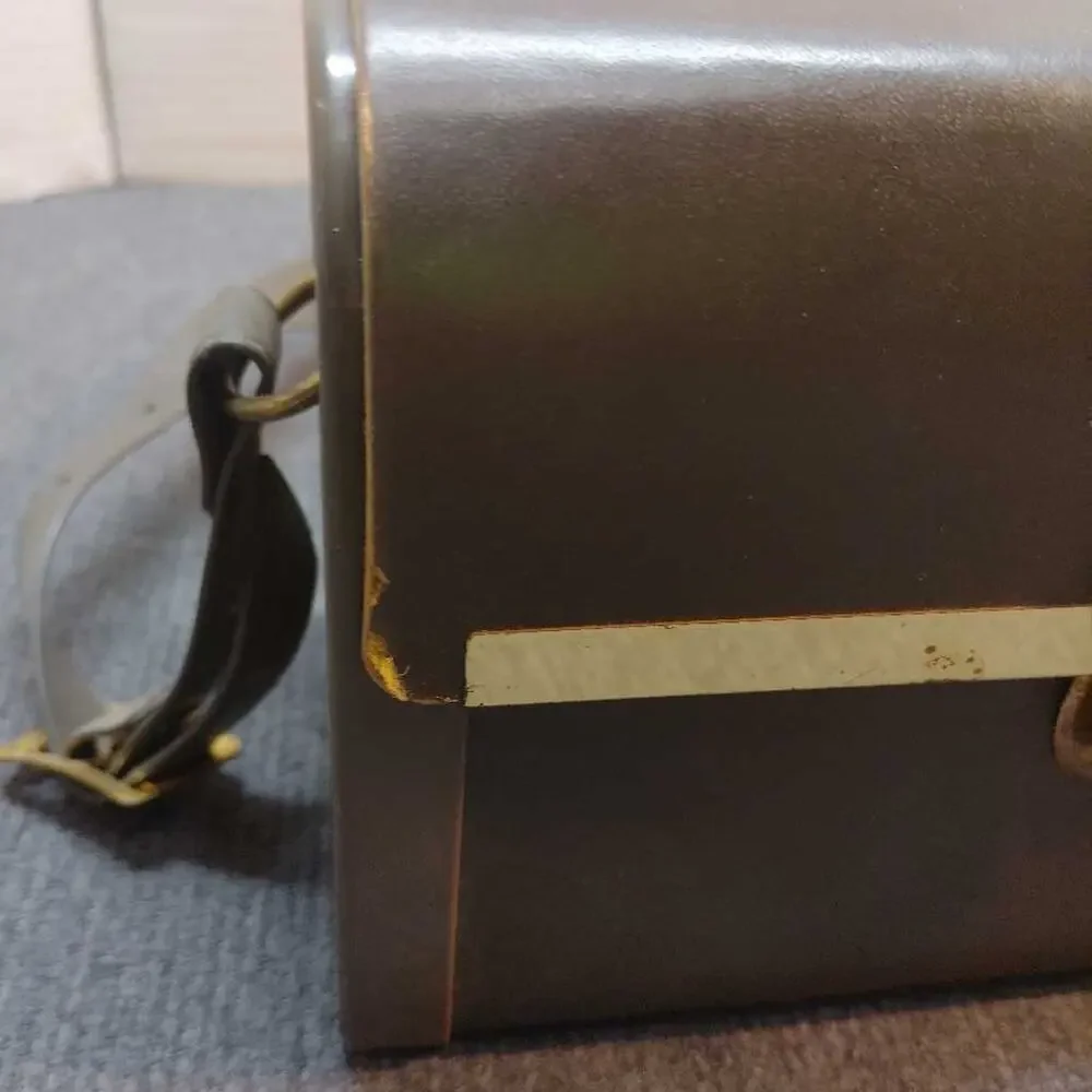 Vintage Kodak Instamatic 104 Camera Case Brown Leather Shoulder Bag